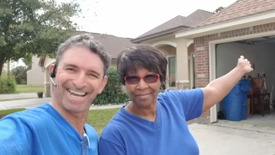 Smiling Moving Pro Inc customer on move day